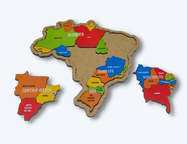 QUEBRA CABEÇA MAPA BRASIL regiões