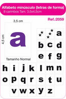 Carimbos Alfabeto Minúsculo Letras de Forma – 28 un.