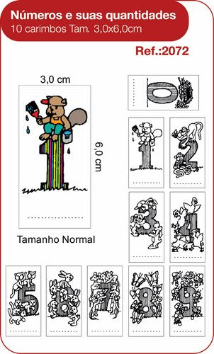 Carimbos Números e suas Quantidades – – 10 un.