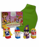 Dedoches + Avental Cx. c/ Rapunzel