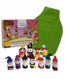 Dedoches + Avental Cx. c/ Branca de Neve e os Sete Anões