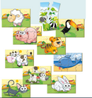 CONJUNTO QUEBRA-CABEÇA ANIMAIS