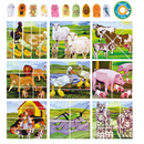 CONJUNTO QUEBRA-CABEÇAS ANIMAIS E FILHOTES