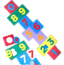 TAPETE AMARELINHA COM ENCAIXE DE NÚMEROS