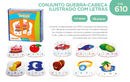CONJUNTO QUEBRA-CABEÇA ILUSTRADO COM LETRAS