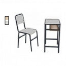 Conjunto Escolar - Adulto - MDF / Metalon - Com Cantoneira